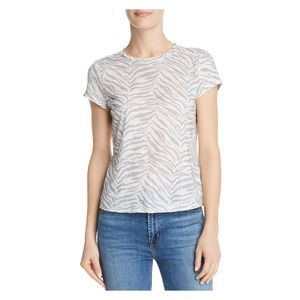 LA VIE BY REBECCA TAYLOR Womens Beige Short Sleeve Crew Neck T-Shirt XS